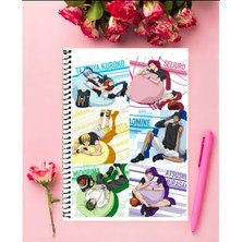 Kuroko No Basket Anime Defter 1 Adet Özel Tasarım A4 Boyutu 21X29 cm  Telli Kareli Defter
