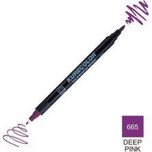 Kurecolor Mangaka Fine&brush Çift Taraflı Kalem CNKC-2200 No 665 Deep Pink