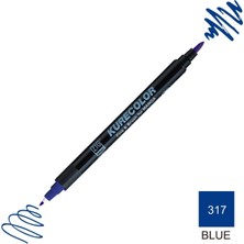 Kurecolor Mangaka Fine&brush Çift Taraflı Kalem CNKC-2200 No 317 Blue