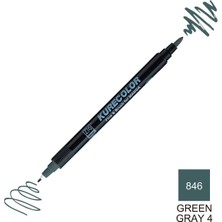 Kurecolor Mangaka Fine&brush Çift Taraflı Kalem CNKC-2200 No 846 Green Gray 4