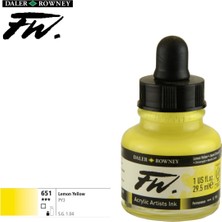 Likit Akrilik (Pistole) Mürekkebi Fw Ink 29.5ml 651 Lemon Yellow