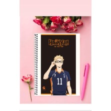 Anime And Your World Haikyuu  Anime Defter 1 Adet Özel Tasarım A4 Boyutu Telli Çizgili Defter 21X29 cm