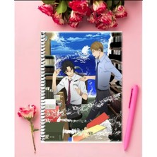 Anime And Your World Fune Wo Amu  Anime Defter 1 Adet Özel Tasarım A4 Boyutu 21X29 cm Telli Kareli
