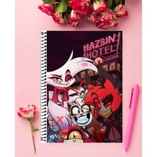 Anime And Your World Hazbin Hotel Anime Defter 1 Adet Özel Tasarım A4 Boyutu 21X29 cm  Telli Çizgili defter