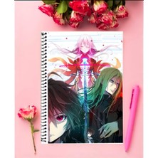 Anime And Your World Guilt Crown  Anime Defter 1 Adet Özel Tasarım A4 Boyutu 21X29 cm Telli Çizgili