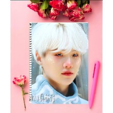Anime And Your World Bts Defter 1 Adet Özel Tasarım A4 Boyutu Telli Çizgili Defter 21X29 cm