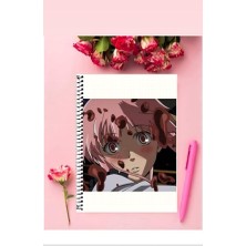 Anime And Your World Mirai Nikki Anime Defter 1 Adet Özel Tasarım A4 Boyutu Telli Çizgili Defter 21X29 cm