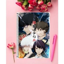Zankyou No Terror Anime   Defter 1 Adet Özel Tasarım A4 Boyutu 21X29 cm  Telli Kareli Defter