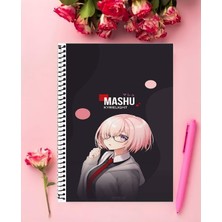 Anime And Your World Mashu Kyrielight Anime Defter 1 Adet Özel Tasarım A4 Boyutu 21X29 cm  Telli Çizgili defter