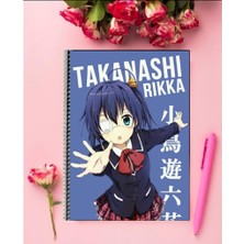 Anime And Your World Takanashi Rikka Anime Defter 1 Adet Özel Tasarım A4 Boyutu Telli Çizgili Defter 21X29 cm