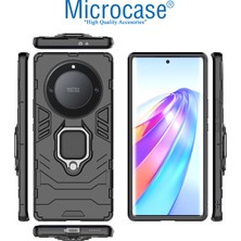 Microcase Honor X9A - X40 - Magic 5 Lite Batman Serisi Yüzük Standlı Armor Kılıf - Siyah AL3349