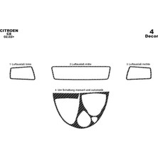 meriç cockpit design Meriç® Peugeot 807 Ön Torpido Kaplama Maun 4 Parça 2002-2009
