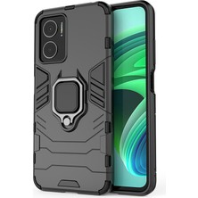 Microcase Xiaomi Redmi Note 11E / Redmi 10 5g Batman Serisi Yüzük Standlı Armor Kılıf - Siyah AL3349