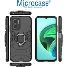 Microcase Xiaomi Redmi Note 11E / Redmi 10 5g Batman Serisi Yüzük Standlı Armor Kılıf - Siyah AL3349