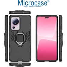 Microcase Xiaomi 13 Lite / Civi 2 Batman Serisi Yüzük Standlı Armor Kılıf - Siyah AL3349