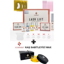 İbms Iconsign Kirpik ve Kaş Lifting Seti, Kirpik Perması, Lash Lift Full Set ve Kaş Şekillendirici,sabitleyici Wax