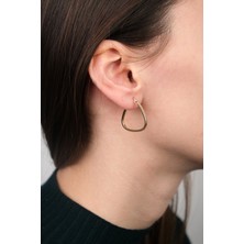 Güzide 14 Ayar Altın Üçgen Küpe