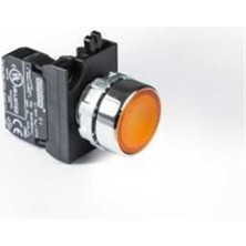 Emas CM100DS cm Serisi Metal 1no Yaylı Düz Sarı 22 mm Buton