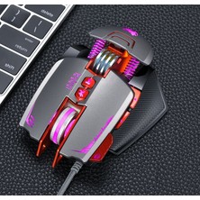 Thunder Wolf V9 Oyun Faresi Kablolu USB Oyun Mekanik Makro Tanımlı Fare (Yurt Dışından)