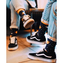 Jiggle Wiggles Jiggles Wiggles - Gezegen Desenli Çorap – Özel Tasarım Pamuklu Uzun Çorap Modeli, Eğlenceli - Renkli Desenli Unisex Çorap