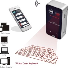 Happy World Shopping Taşınabilir Bluetooth Sanal Lazer Klavye Kablosuz Projektör Klavye Fare Işlevi ile iphone Tablet Bilgisayar Telefon (Yurt Dışından)