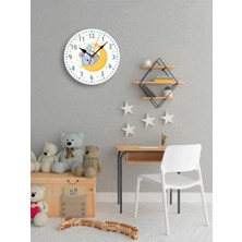 Işıklı Toplar Türkiye Çocuk Odası Dijital Baskılı Sessiz Akar Duvar Saati