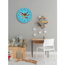 Işıklı Toplar Türkiye Çocuk Odası Dijital Baskılı Sessiz Akar Duvar Saati