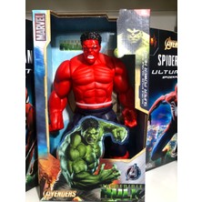 Kırmızı Hulk Karakter Sesli ve Işıklı Oyuncak Red Hulk Figür 30 cm - Tuka