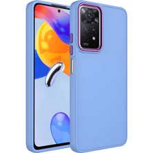 Fibaks Xiaomi Redmi Note 12 Pro Kılıf Metal Çerçeve Hassas Butonlu Renkli Içi Kadife Lansman Luna Kapak