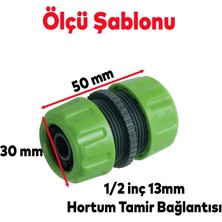 Nzb Hortum Bağlantı Ekleme Aparatı Eki Bahçe Sulama Patlak Kesik Yırtık Tamir Adaptörü1/2"