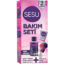 Sesu Tüy Dökücü Krem & Kuru Bakım Yağı Premium Bakım Seti