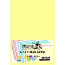 Artlantis Sarı Renkli A-4 Fotokopi Kağıdı 25 Li 1 Paket Artlantis Fotokopi Renkli A4 Kağıdı