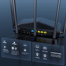 Tenda RX27 Pro 4 Port AX5700 Trı-Band Router WIFI6E