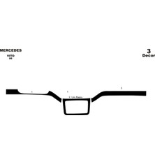 meriç cockpit design Meriç® Mercedes Vito Ön Torpido Kaplama Maun 3 Parça 2006-2016