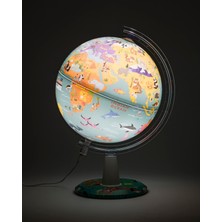 Gürbüz Yayınları My Wild World Globe - Işıklı + Grafik Stat + USB 26 cm Çap