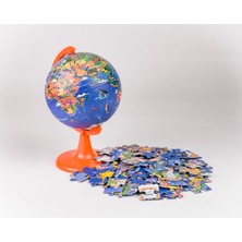 Gürbüz Yayınları My World Globe + Puzzle (15 cm GLOBE-100 Pcs Puzzle)