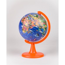 Gürbüz Yayınları My World Globe + Puzzle (15 cm GLOBE-100 Pcs Puzzle)