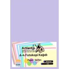 Artlantis Lila Renkli A-4 Fotokopi Kağıdı 25 Li 1 Paket Artlantis Fotokopi Renkli A4 Kağıdı