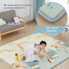 Three Meters Summer Bebek Oyun Pedi Katlanabilir Bant Sarma Kalınlaşmış Bebek Sürünen Ped Ev Oturma Odası Çocuk Köpük Paspas (Yurt Dışından)