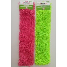 New Life 2 Adet Nemli ve Kuru Makarna Mop Ucu Mikrofiber Paspas Yedeği 60 cm