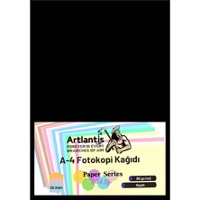 Artlantis Siyah Renkli A-4 Fotokopi Kağıdı 25 Li 1 Paket Artlantis Fotokopi Renkli A4 Kağıdı