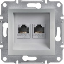 Schneider EPH4300161-02 Asfora Plus Alüminyum 1*RJ45 Konnektörsüz