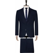 Süvari Normal Bel Slim Fit Mavi Erkek Takım Elbise TK1000600225