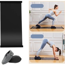 Comely Yoga Pad Portable Kayma Tahtası Bacak Çekirdek Eğitim Siyah Renk 1.8m Için (Yurt Dışından)