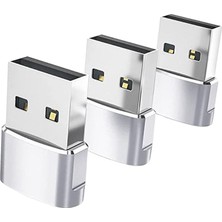 Comely 3x Tip-C 3.1 Ila USB 2.0 Dönüştürücü Adaptör Dizüstü Bilgisayar Argent Için Kararlı Performans (Yurt Dışından)