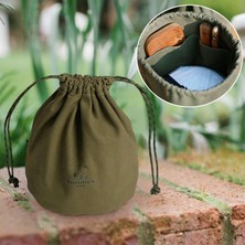 Comely Tuval Drawstring Torba Tencere Taşıyıcı Organizatör Taşınabilir Dayanıklı Kamp Çantası Yeşil Küçük (Yurt Dışından)