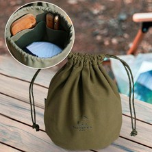 Comely Tuval Drawstring Torba Tencere Taşıyıcı Organizatör Taşınabilir Dayanıklı Kamp Çantası Yeşil Küçük (Yurt Dışından)