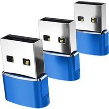 Comely 3x Tip-C 3.1 Ila USB 2.0 Dönüştürücü Adaptör Dizüstü Bilgisayar Mavisi Için Kararlı Performans (Yurt Dışından)