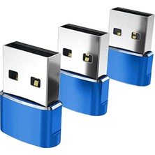 Comely 3x Tip-C 3.1 Ila USB 2.0 Dönüştürücü Adaptör Dizüstü Bilgisayar Mavisi Için Kararlı Performans (Yurt Dışından)