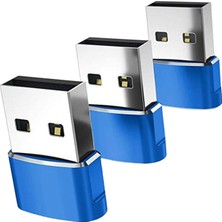 Comely 3x Tip-C 3.1 Ila USB 2.0 Dönüştürücü Adaptör Dizüstü Bilgisayar Mavisi Için Kararlı Performans (Yurt Dışından)